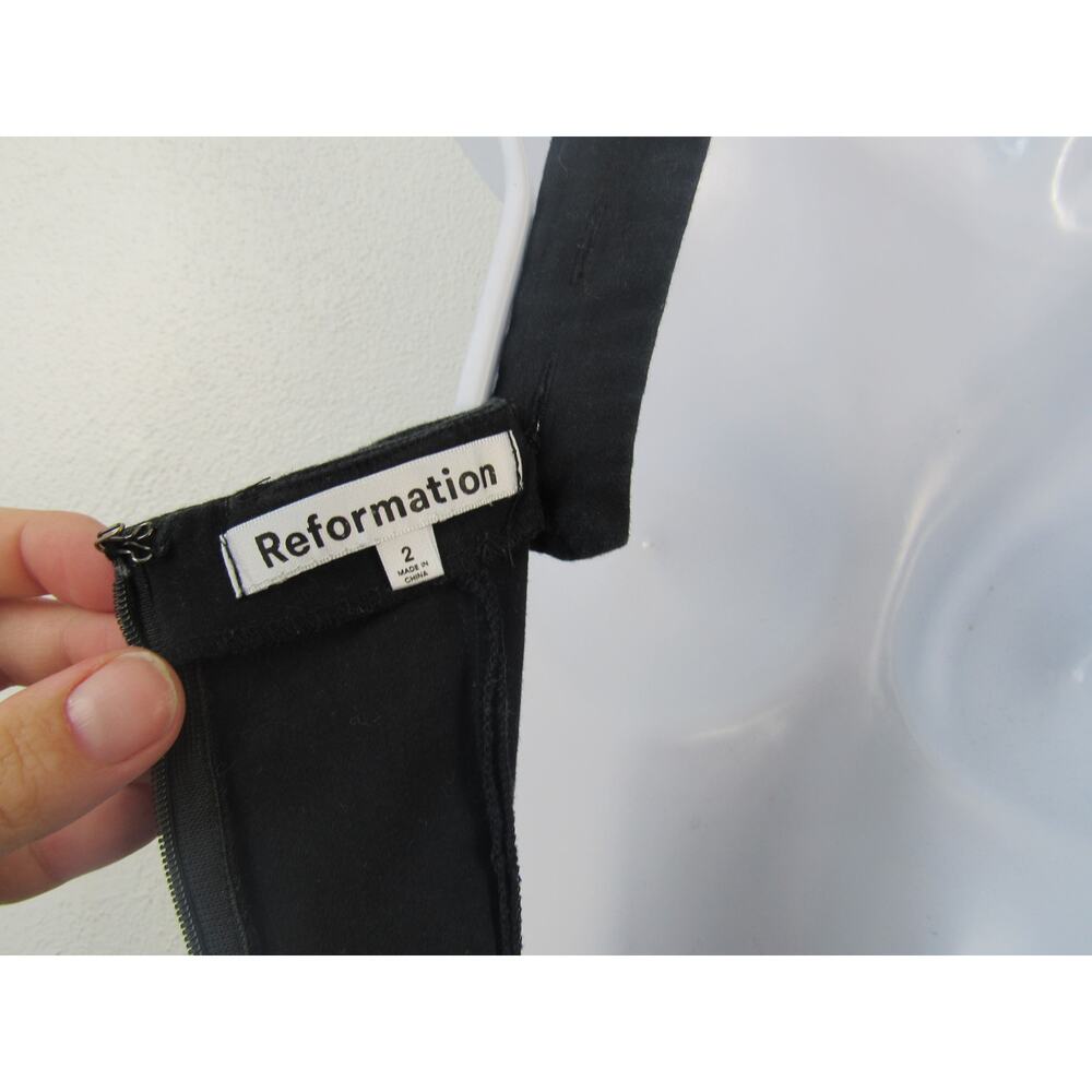 Reformation Mika Dress Black 2 - Picture 8 of 10